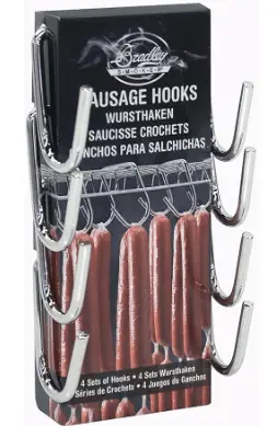 Chrome-Plated Steel Sausage and Meat Hook
