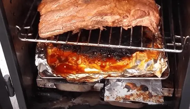 Food in electric smoker