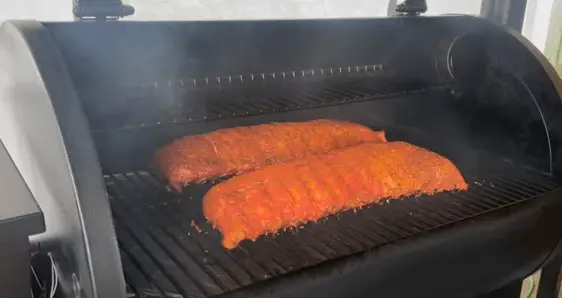 Smoking ribs on Z Grill