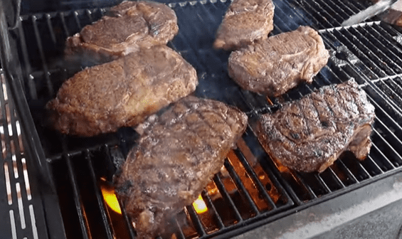 Steaks on a Gas Grill